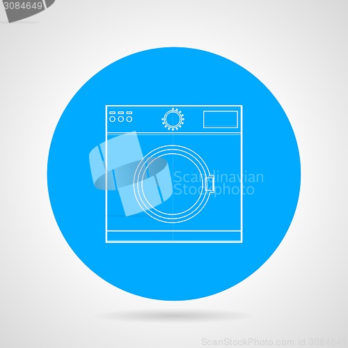 Image of Flat vector icon for washing machine