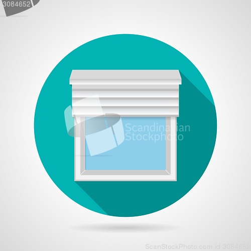 Image of Flat vector icon for window with blinds