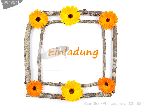 Image of Wooden frame with calendula