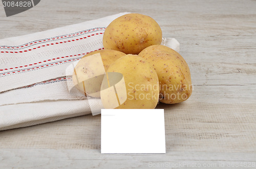 Image of Potatoes and card