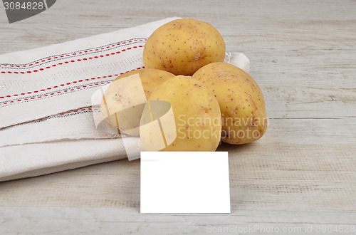 Image of Potatoes and card