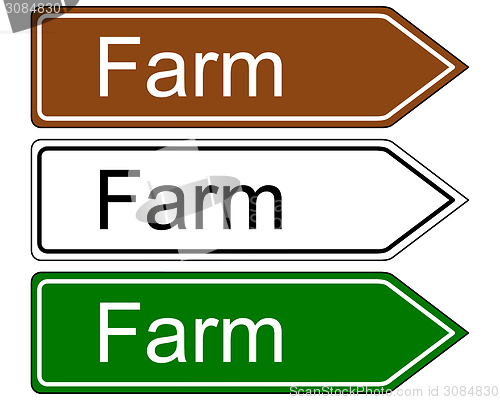Image of Direction sign farm