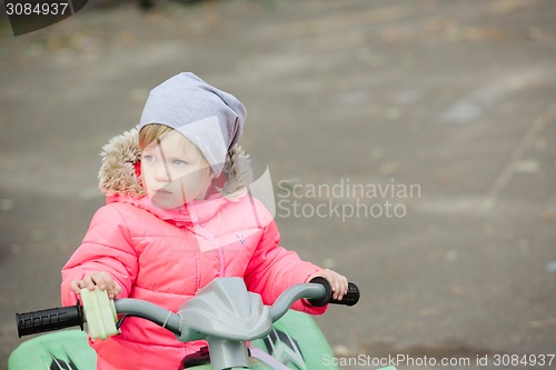 Image of attractive little girl on outdoor