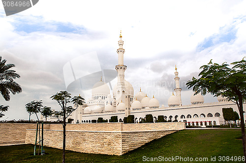 Image of history heritage islamic monument mosque in abu dhabi