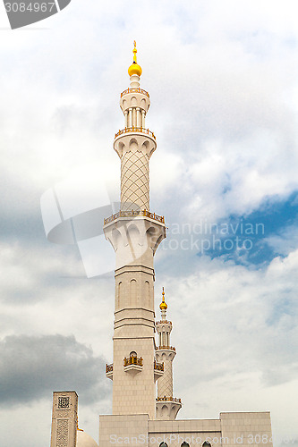 Image of history heritage islamic monument mosque in abu dhabi