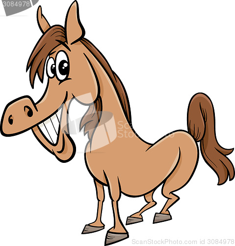 Image of farm horse cartoon illustration