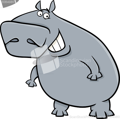 Image of hippopotamus cartoon illustartion