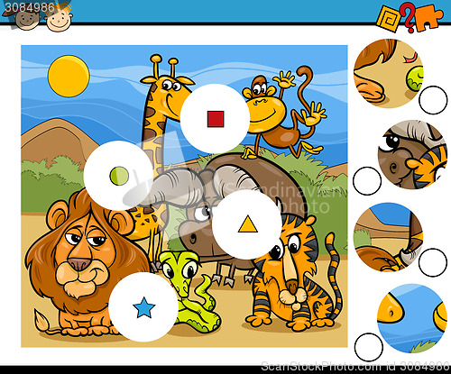 Image of match pieces game cartoon