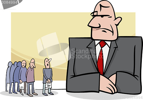 Image of people at bank cartoon illustration
