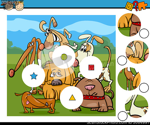 Image of match pieces game cartoon