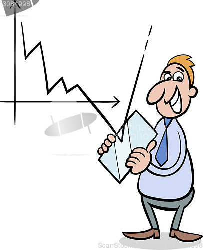 Image of economic crisis cartoon illustration