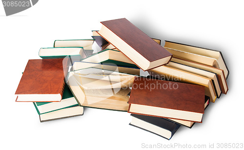 Image of Chaotically scattered old books