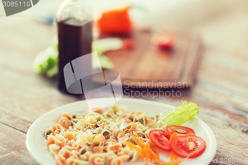 Image of close up of pasta meal on plate