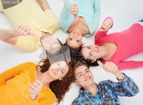 Image of group of smiling teenagers