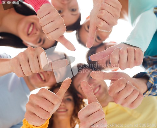 Image of group of smiling teenagers