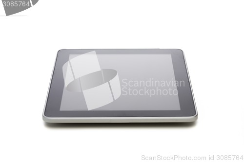 Image of black tablet pc computer with blank screen