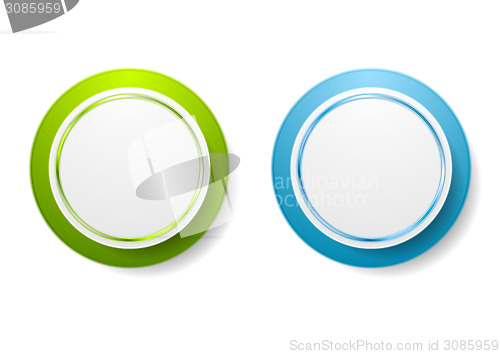 Image of Abstract green and blue circle stickers