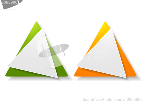 Image of Abstract triangle shape vector sticker