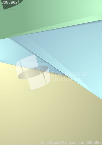 Image of Abstract tech geometric flyer vector design