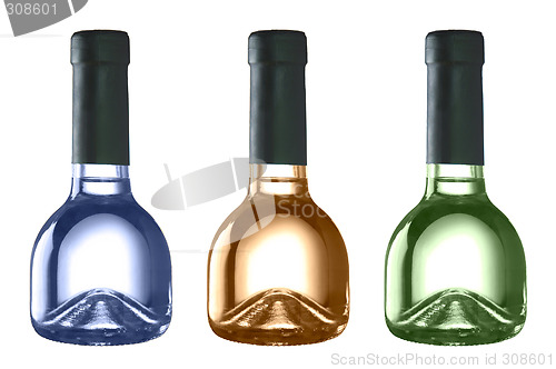 Image of Funny colored bottles