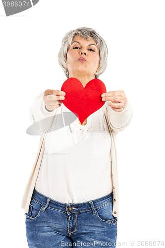 Image of Holding a heart in her hands