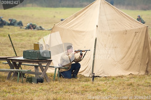 Image of Guard the tent