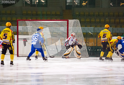 Image of Joel Oten (1) goaltender of SKA team