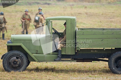 Image of Retro military truck