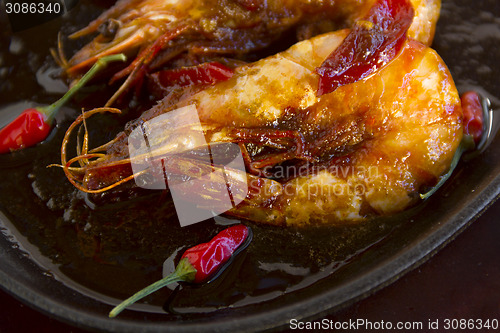 Image of Sizzling Asian Prawns