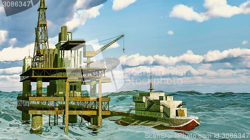 Image of Oil rig  platform