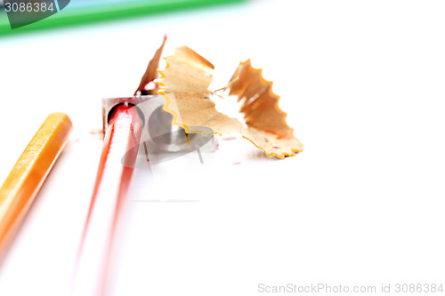 Image of Pencils and sharpener