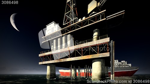 Image of Oil rig  platform