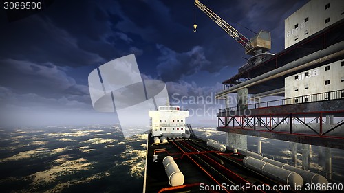 Image of Oil rig  platform