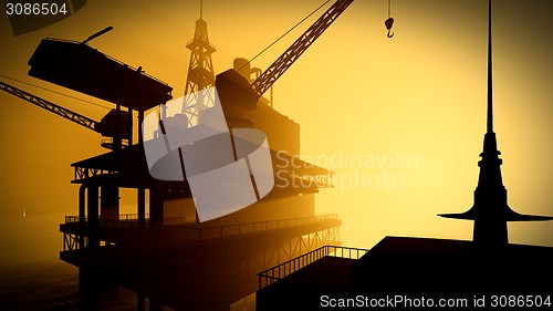 Image of Oil rig  platform