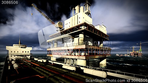 Image of Oil rig  platform