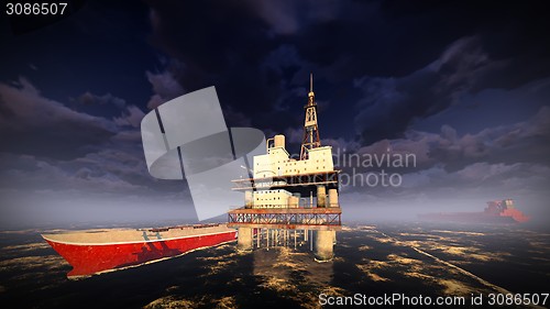 Image of Oil rig  platform