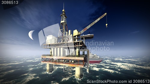 Image of Oil rig  platform