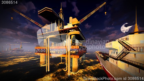 Image of Oil rig  platform