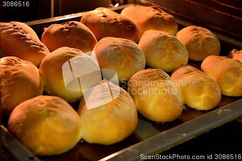 Image of Baked cakes on a tray