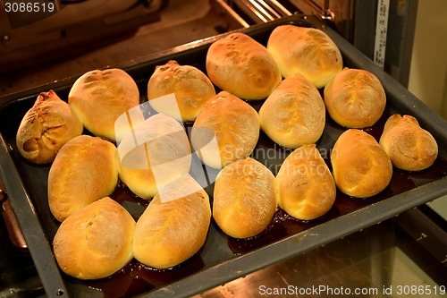 Image of Baked cakes on a tray