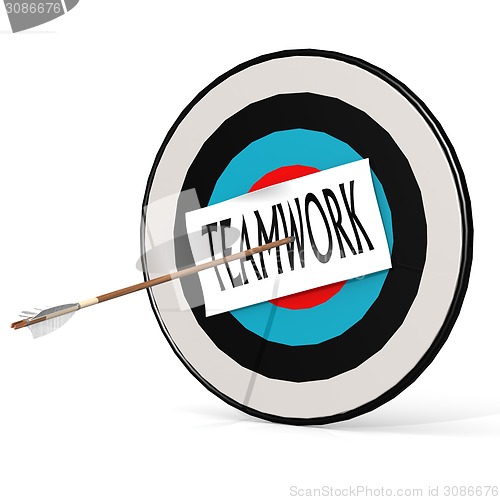 Image of Arrow, teamwork and board