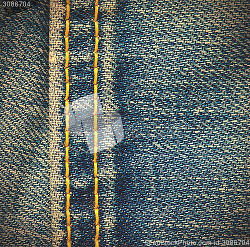 Image of seam on the jeans