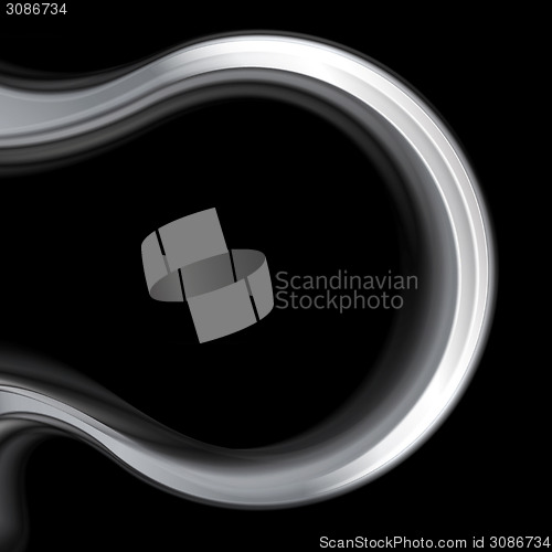 Image of Dark abstract smooth futuristic wave