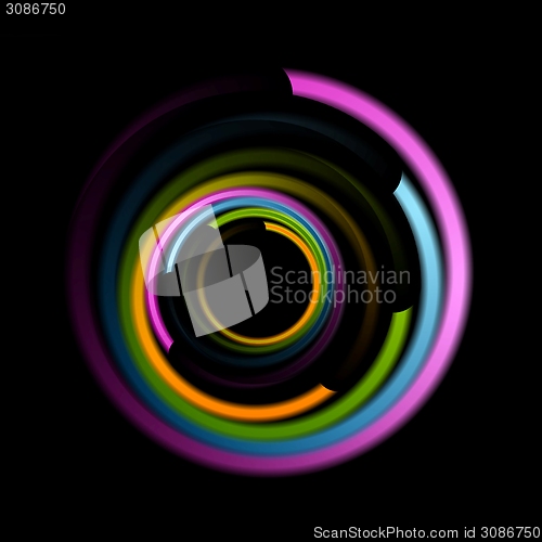 Image of Abstract colorful swirl circle logo