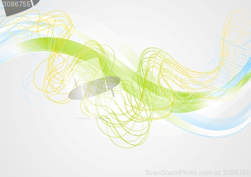 Image of Bright abstract wavy corporate background