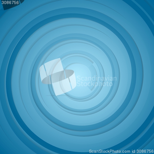 Image of Abstract blue bright circles background