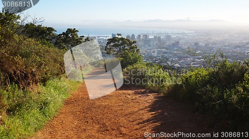 Image of Hiking trail and view at Cape Town, South Africa