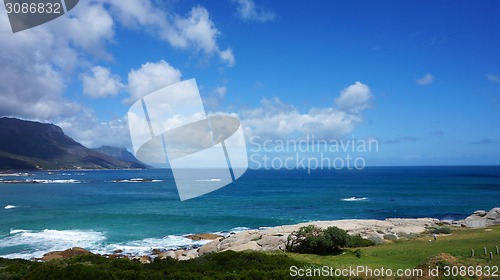 Image of Camps Bay and hillside, Cape Town, South Africa