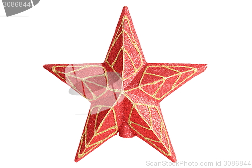 Image of red christmas star