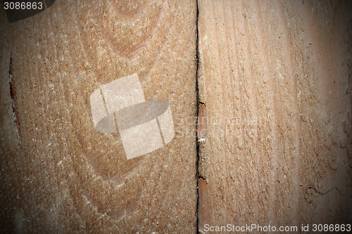 Image of crack on old wooden plank